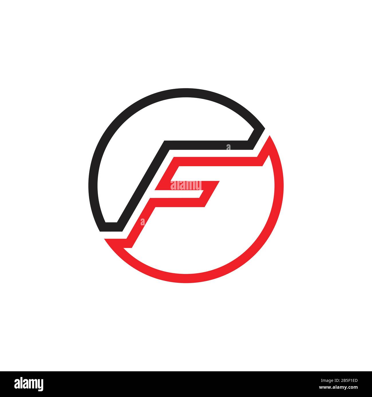 letter f stripes line logo vector Stock Vector Image & Art - Alamy