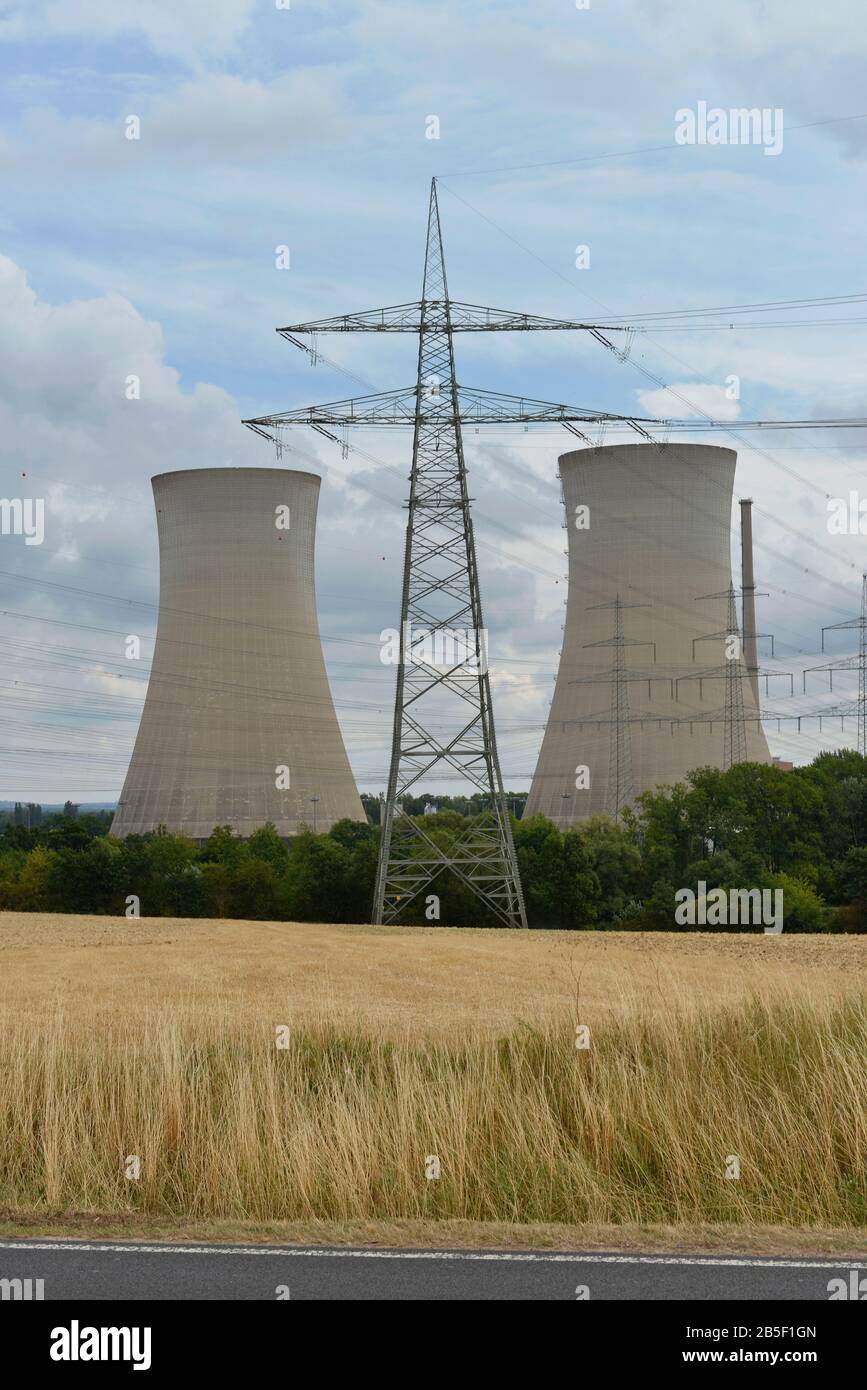 Kernkraftwerk Grafenrheinfeld, Bayern, Deutschland Stock Photo