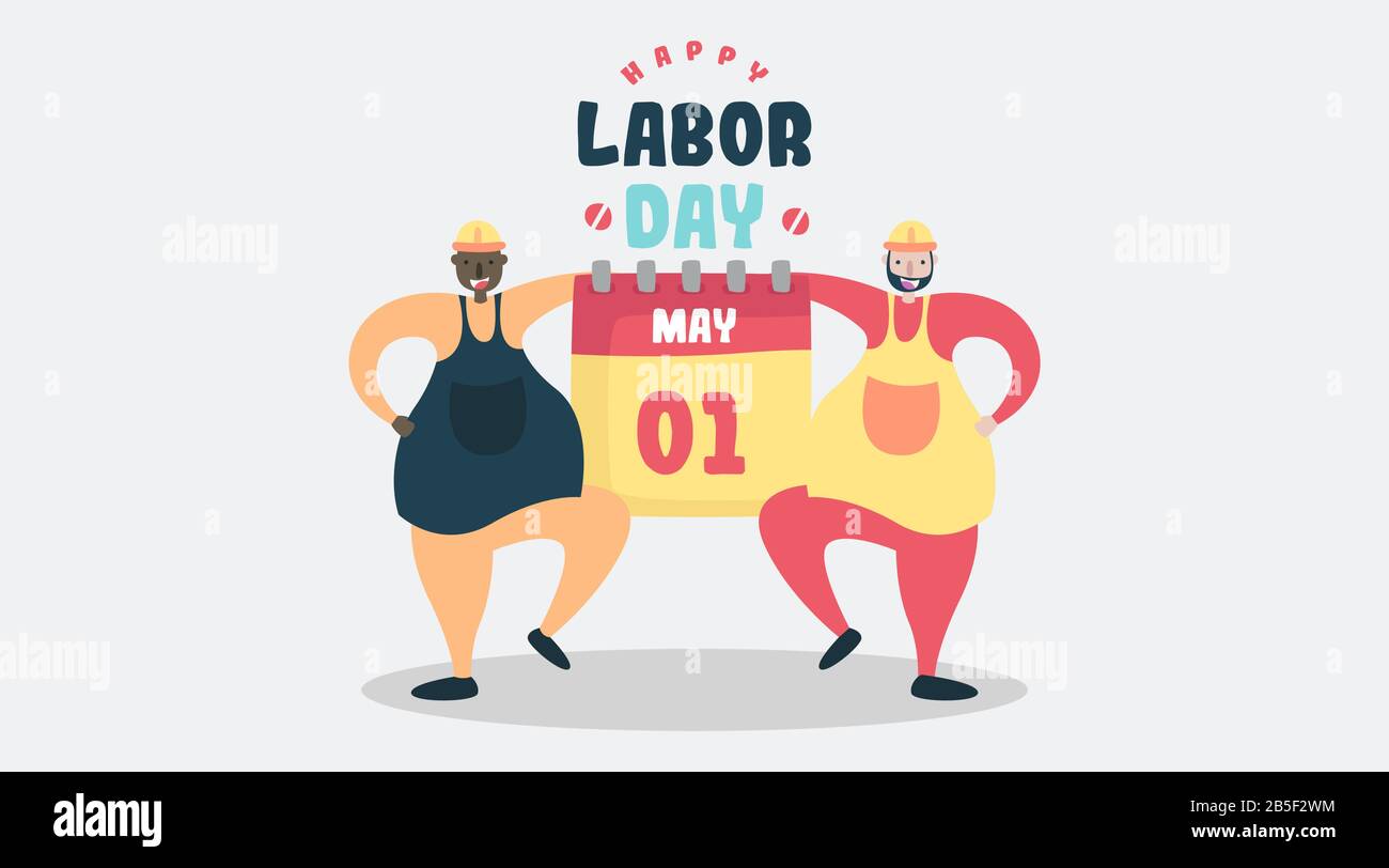 Happy labor day illustration vector Stock Vector