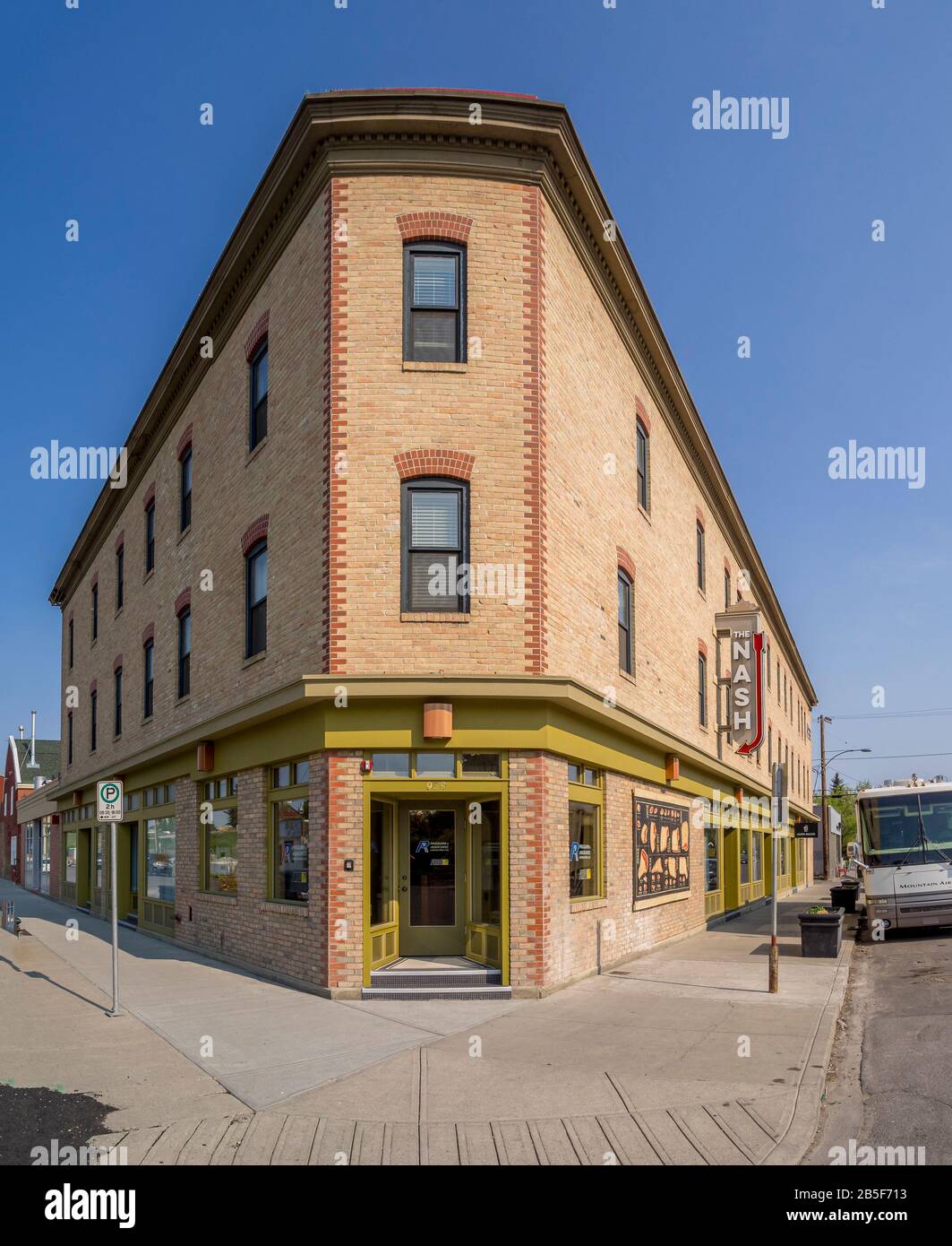 The Nash Restaurant and bar on May 24, 2015 in Calgary, Alberta. The Nash is a popular dining establishment in the hip Inglewood district. Stock Photo