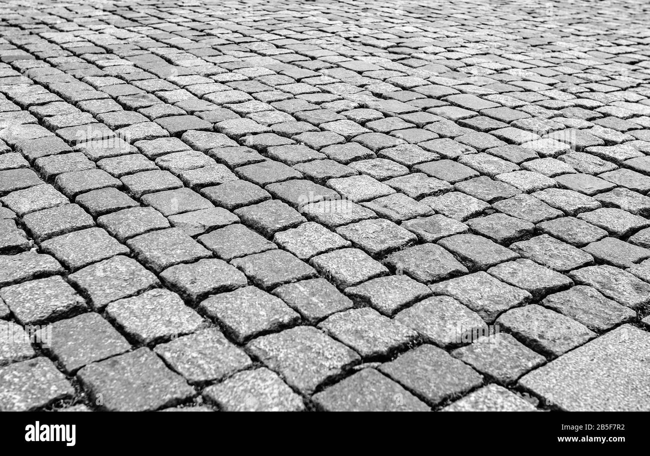 Brick stone street road Stock Photo - Alamy