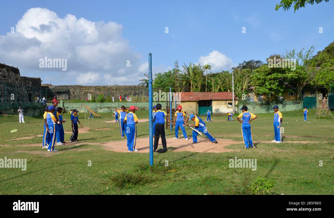Baseball, Fort, Galle, Sri Lanka Stock Photo