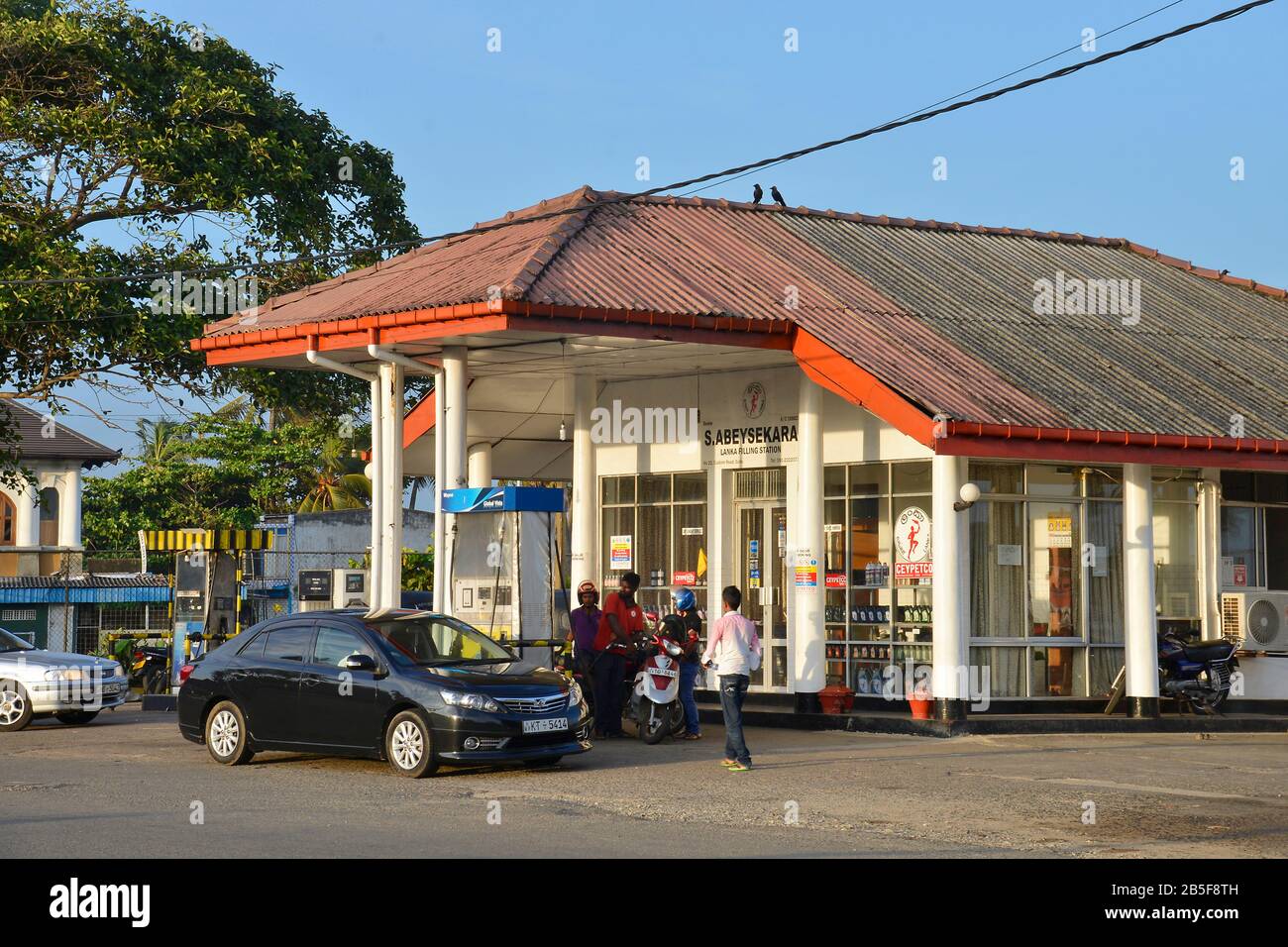 Tankstelle, Galle, Sri Lanka Stock Photo