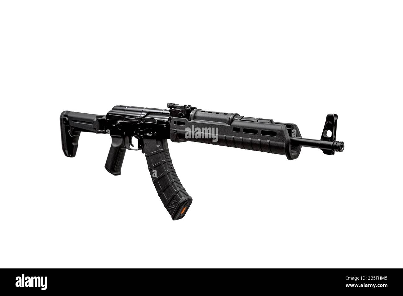 Automatic carbine isolate on white background. Weapons for police, army and  special units. Black automatic rifle Stock Photo - Alamy