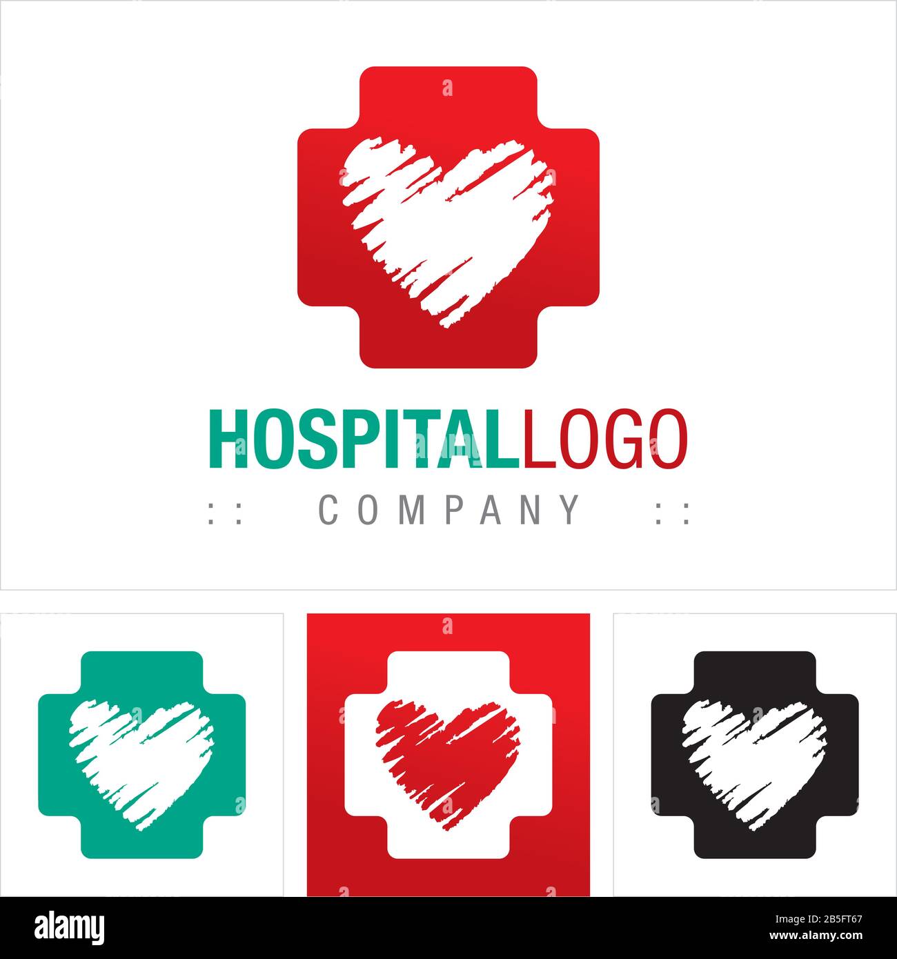 Cross (Hospital, Medicine, Doctor, Clinic) Vector Symbol Company Logo (Logotype). Medical Health Icon Illustration. Elegant and Modern Identity Concep Stock Vector