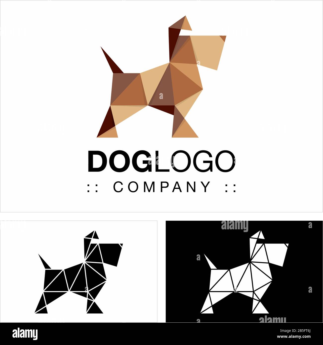 Beautiful Dog (Schnauzer) Vector Symbol Logo. Pet Shop Logotype. Animal logo icon illustration. Elegant Identity Concept Design Idea Template. Stock Vector