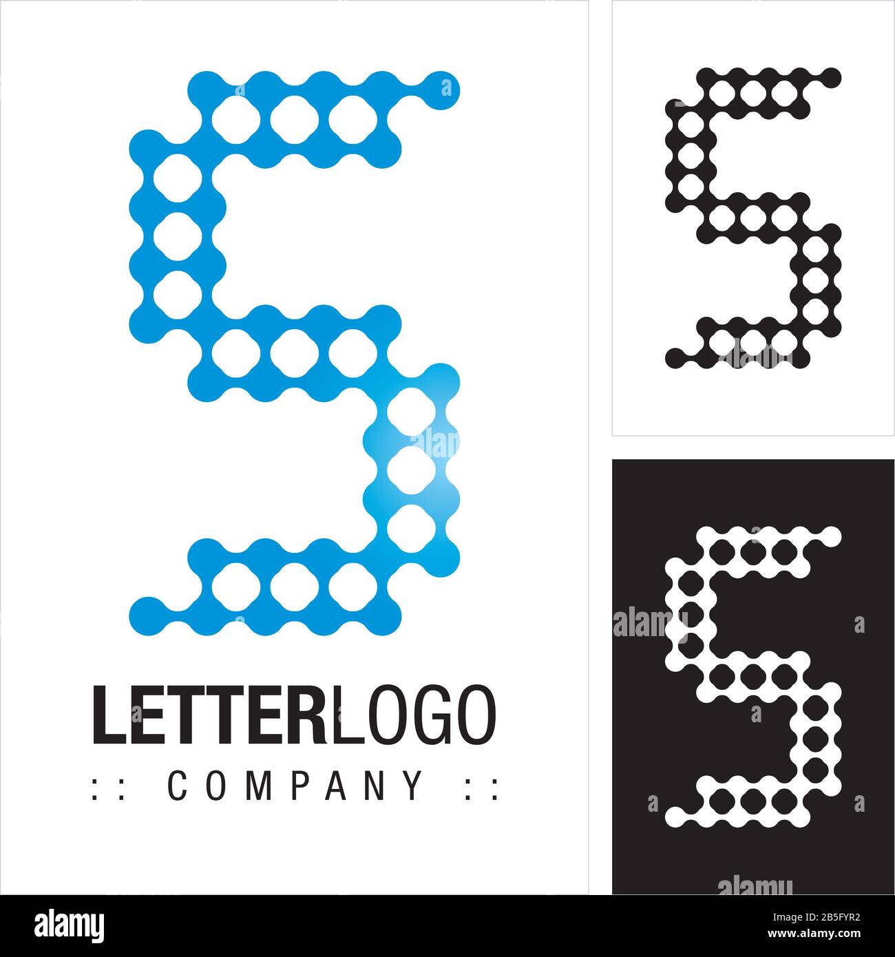 Letter S (Typography) Vector Symbol Company Logo (Logotype). Motherboard Connectors Technology Style Icon Illustration. Elegant Identity Concept Stock Vector