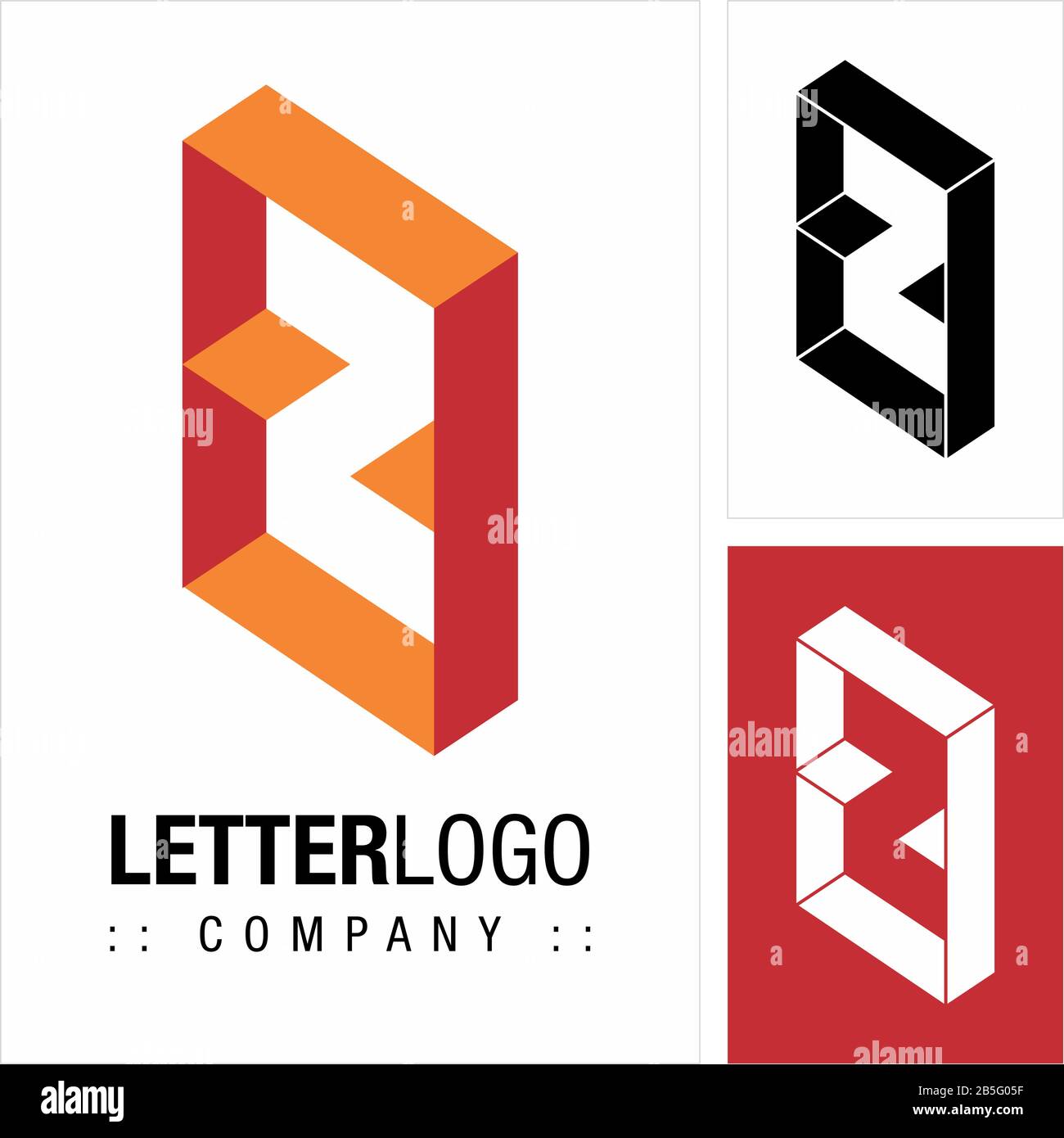 Letter Z (Typography) Vector Symbol Company Logo (Logotype). 3d Geometric Shelf Like Icon Illustration. Elegant Identity Concept Design Idea Brand Tem Stock Vector