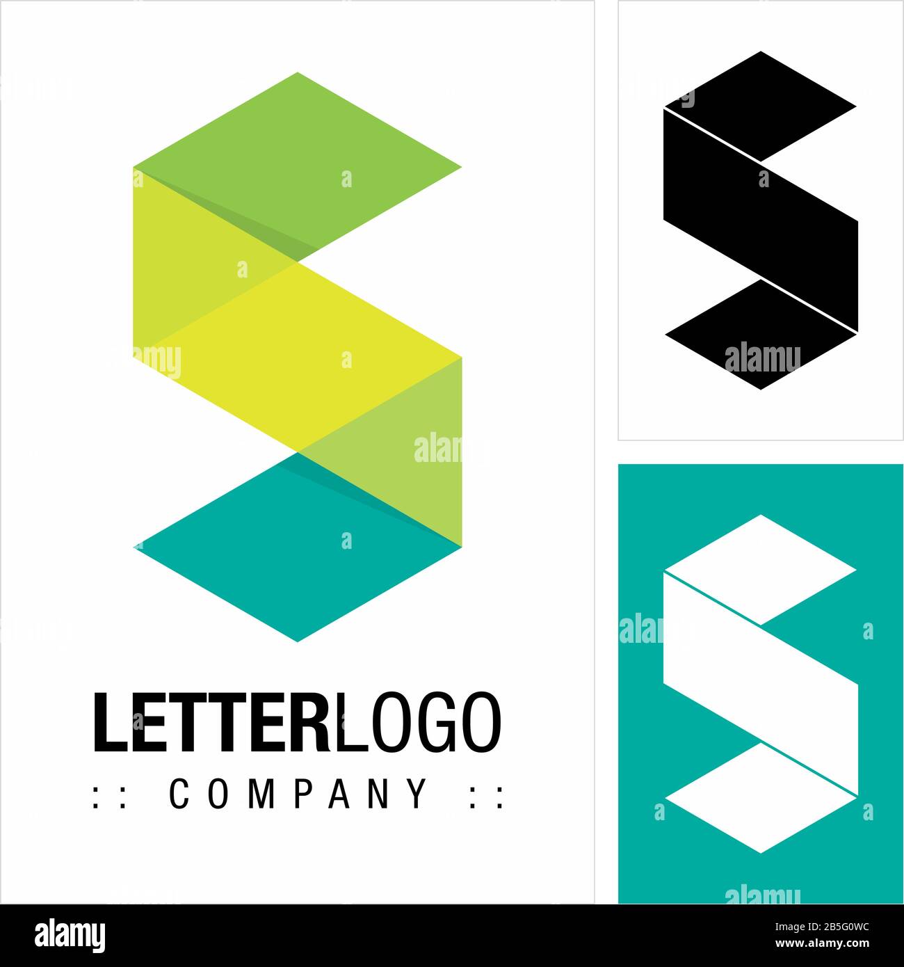 Letter S (Typography) Vector Symbol Company Logo (Logotype). 3d Geometric Paper Fold (Origami) Layered Spiral Style Icon Illustration. Elegant Identit Stock Vector