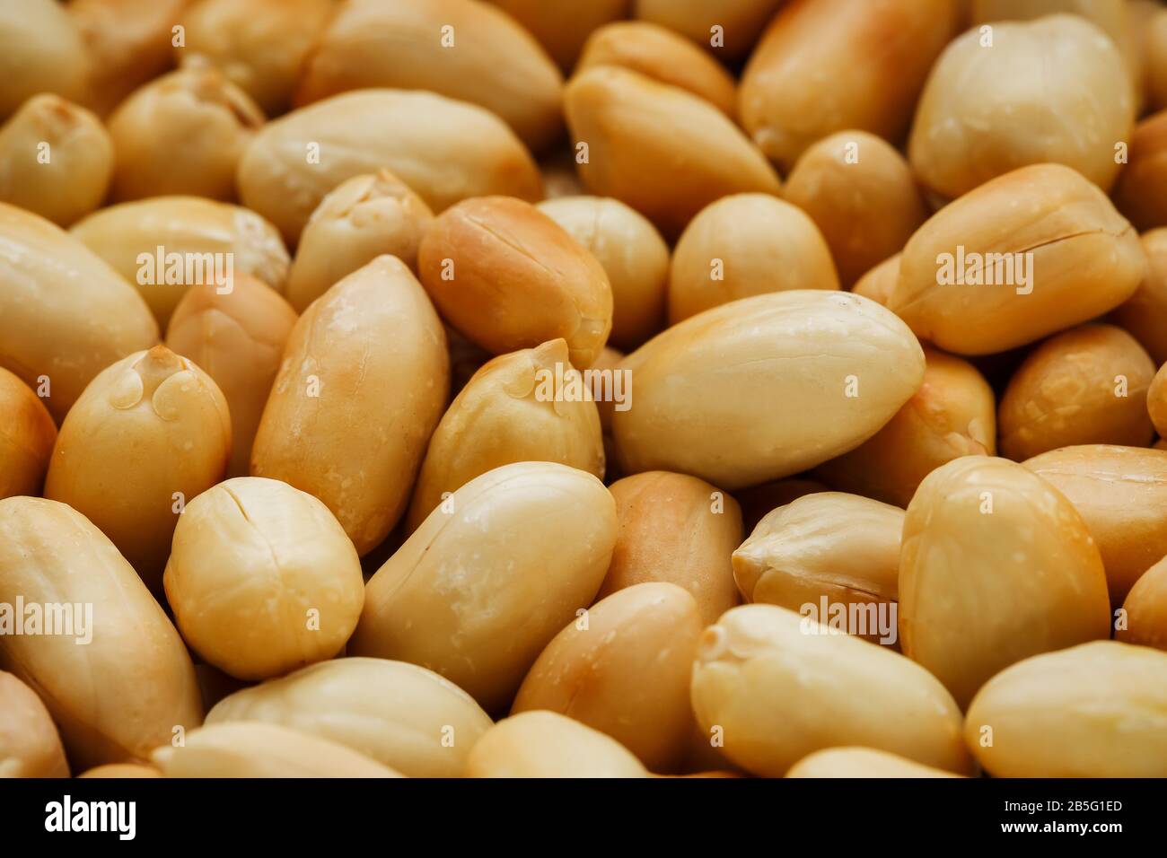 Peanut texture. Food background of peanuts bean. Golden, roasted