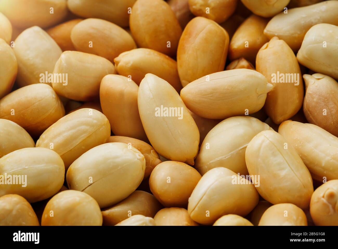 Peanut texture. Food background of peanuts bean. Golden, roasted