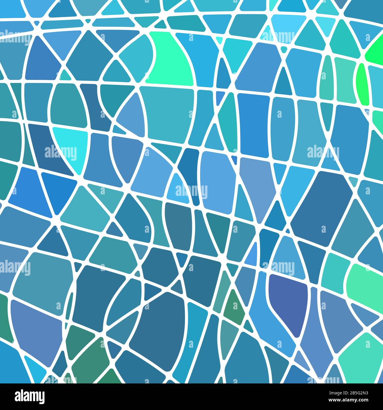 abstract vector stained-glass mosaic background - blue and green Stock ...