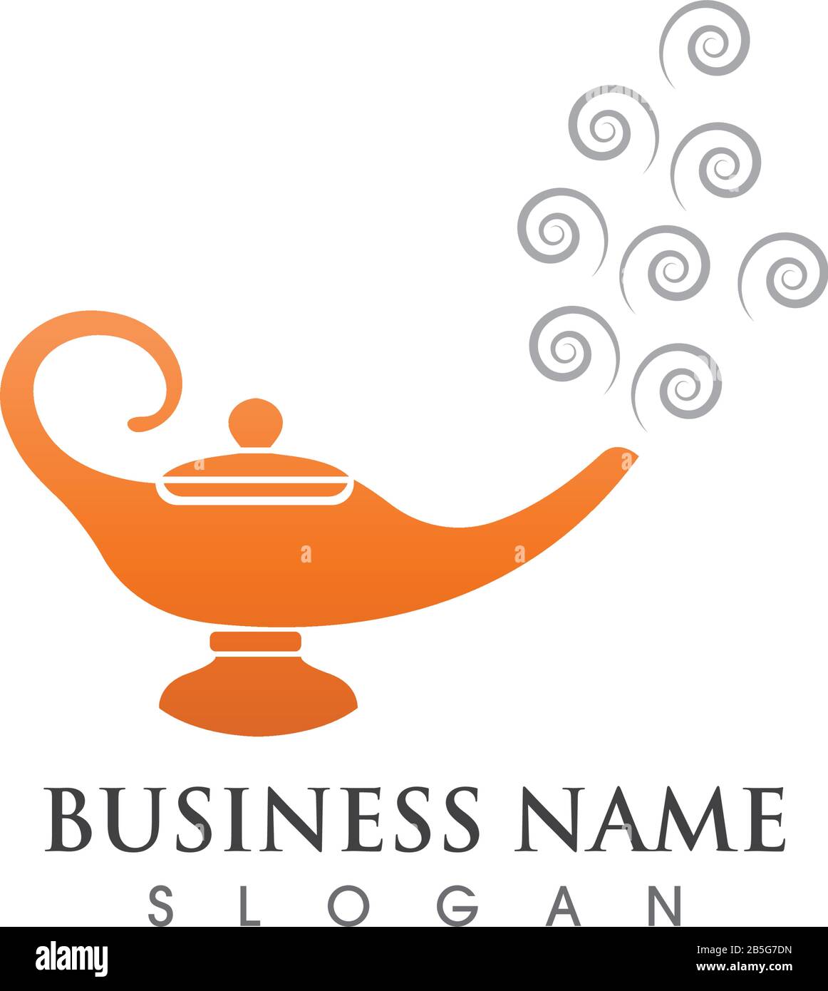 Magic lamp logo vector illustration design Stock Vector Image & Art - Alamy