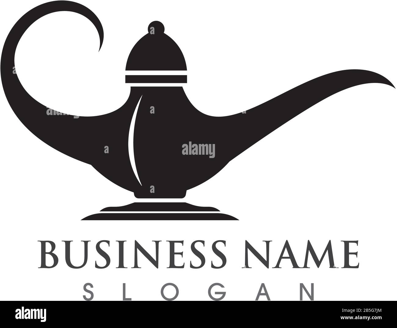 Magic lamp logo vector illustration design Stock Vector Image & Art Alamy