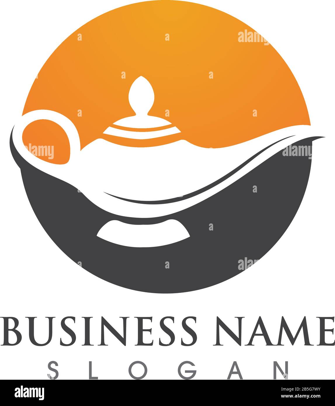 Magic lamp logo vector illustration design Stock Vector Image & Art - Alamy