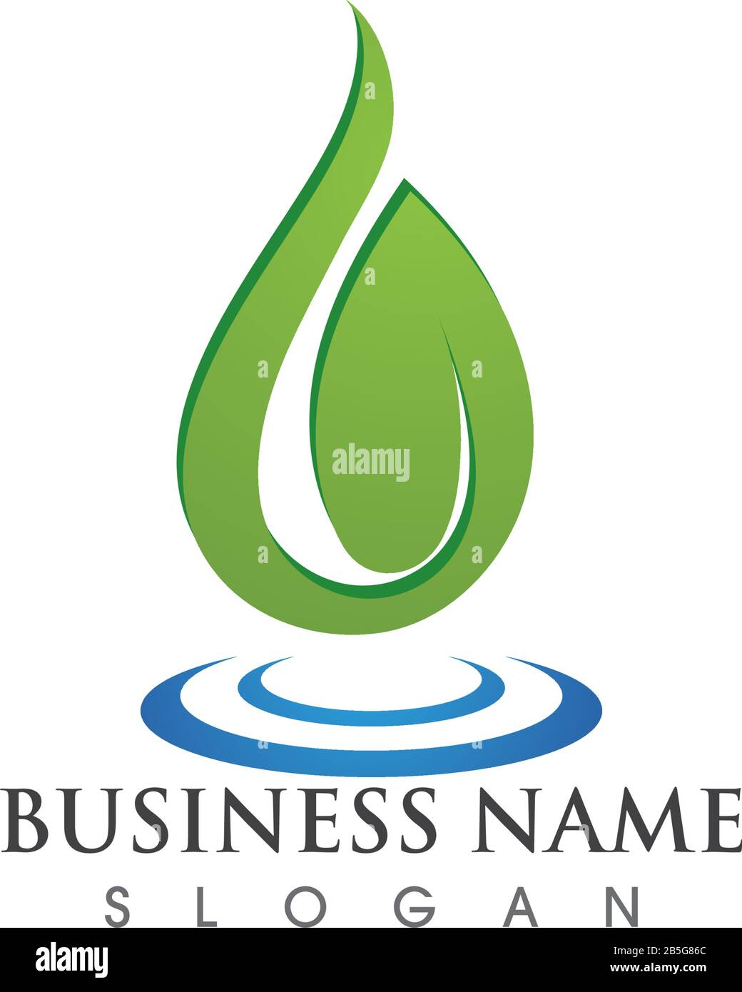 water drop and leaf Logo Template vector illustration Stock Vector ...