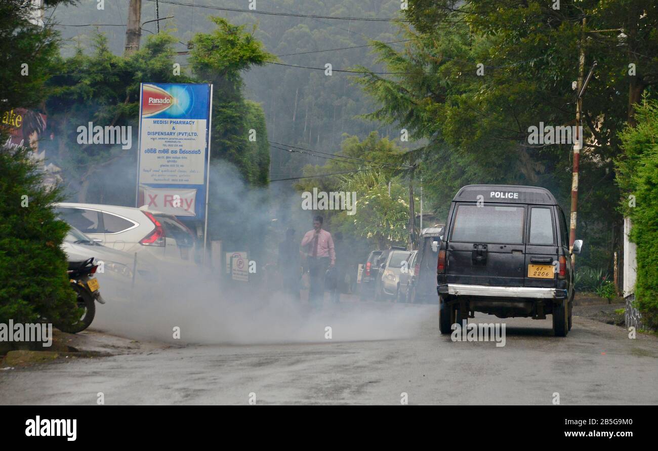 Auto, Abgase, Nuwara Eliya, Sri Lanka Stock Photo