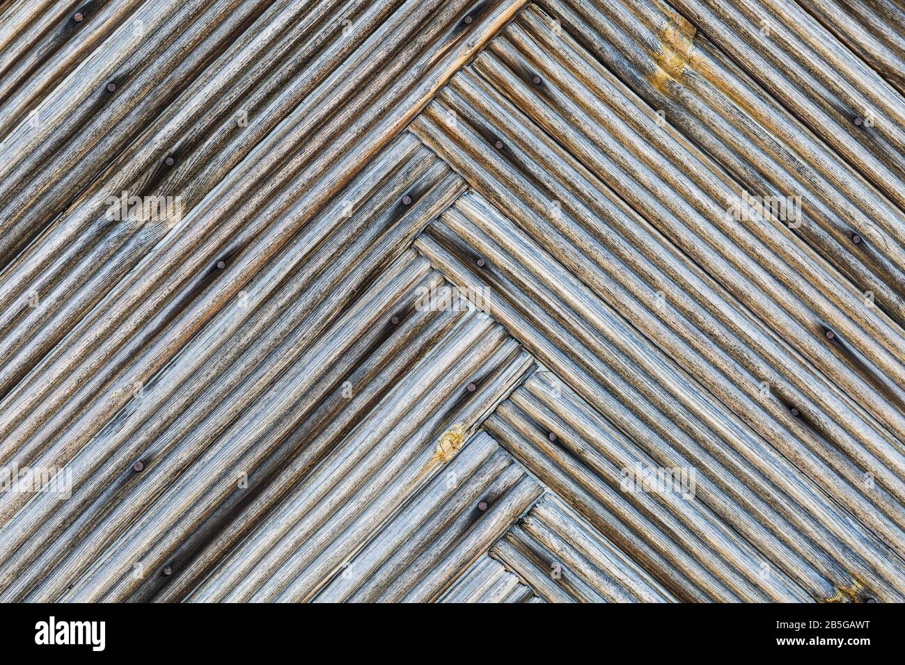 Surface eroded by time,Old wood background, plant Stock Photo