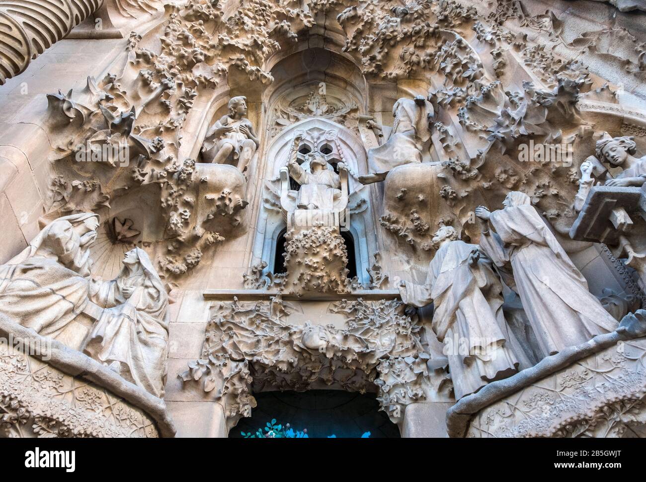 Detail of the Nativity Facade of Sagrada Família Stock Photo Alamy