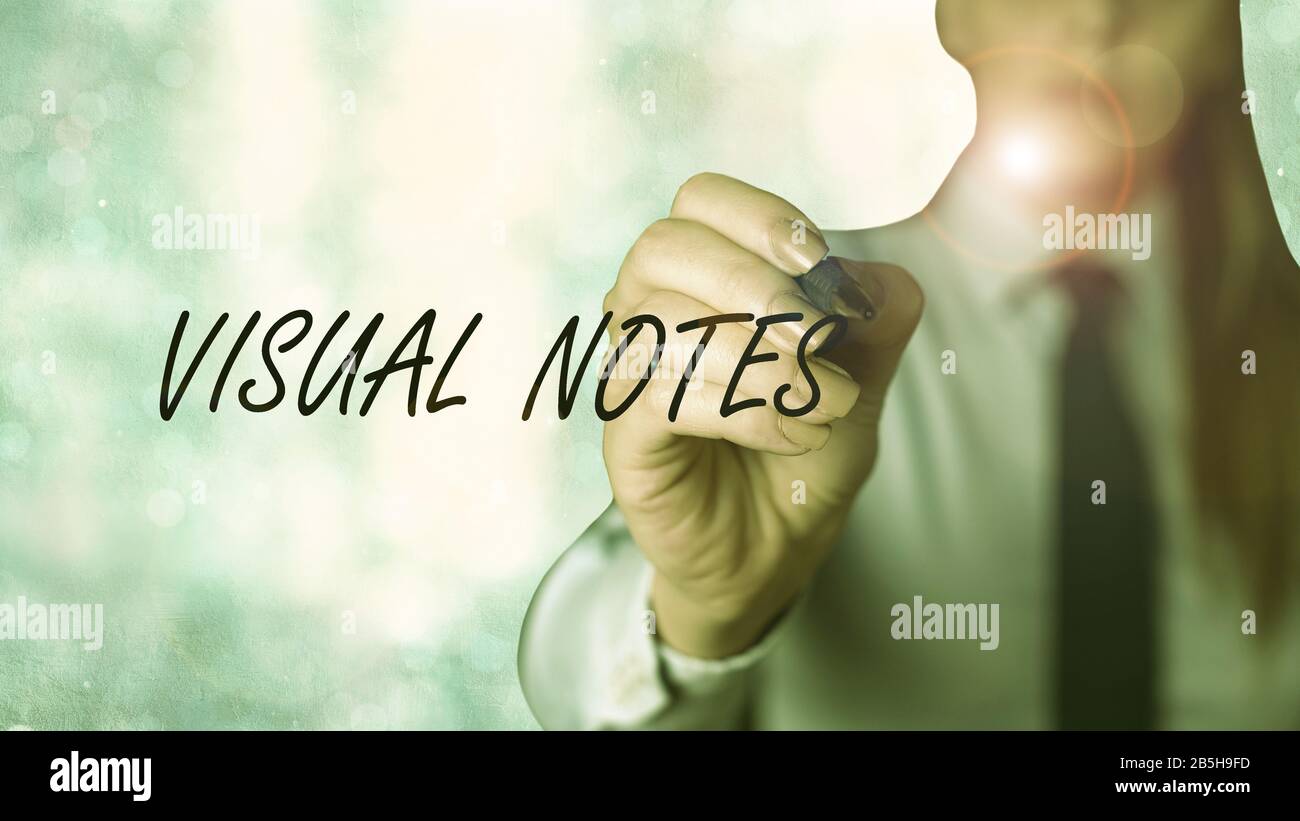 Text sign showing Visual Notes. Business photo text process of ...