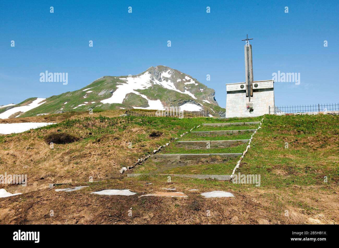 monument concentration camp Natzwiller Struthof, Col du Petit-Saint-Bernard, Colle del Piccolo San Bernardo, Little St. Bernard pass, Haute-Tarant Stock Photo