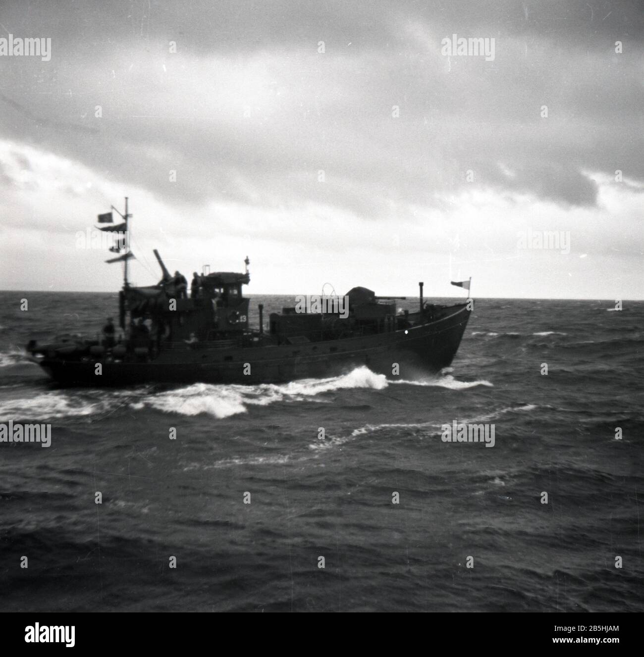 Kriegsfischkutter KFK 13 Deutsche Kriegsmarine / Germany Navy War Fishing Cutter Stock Photo