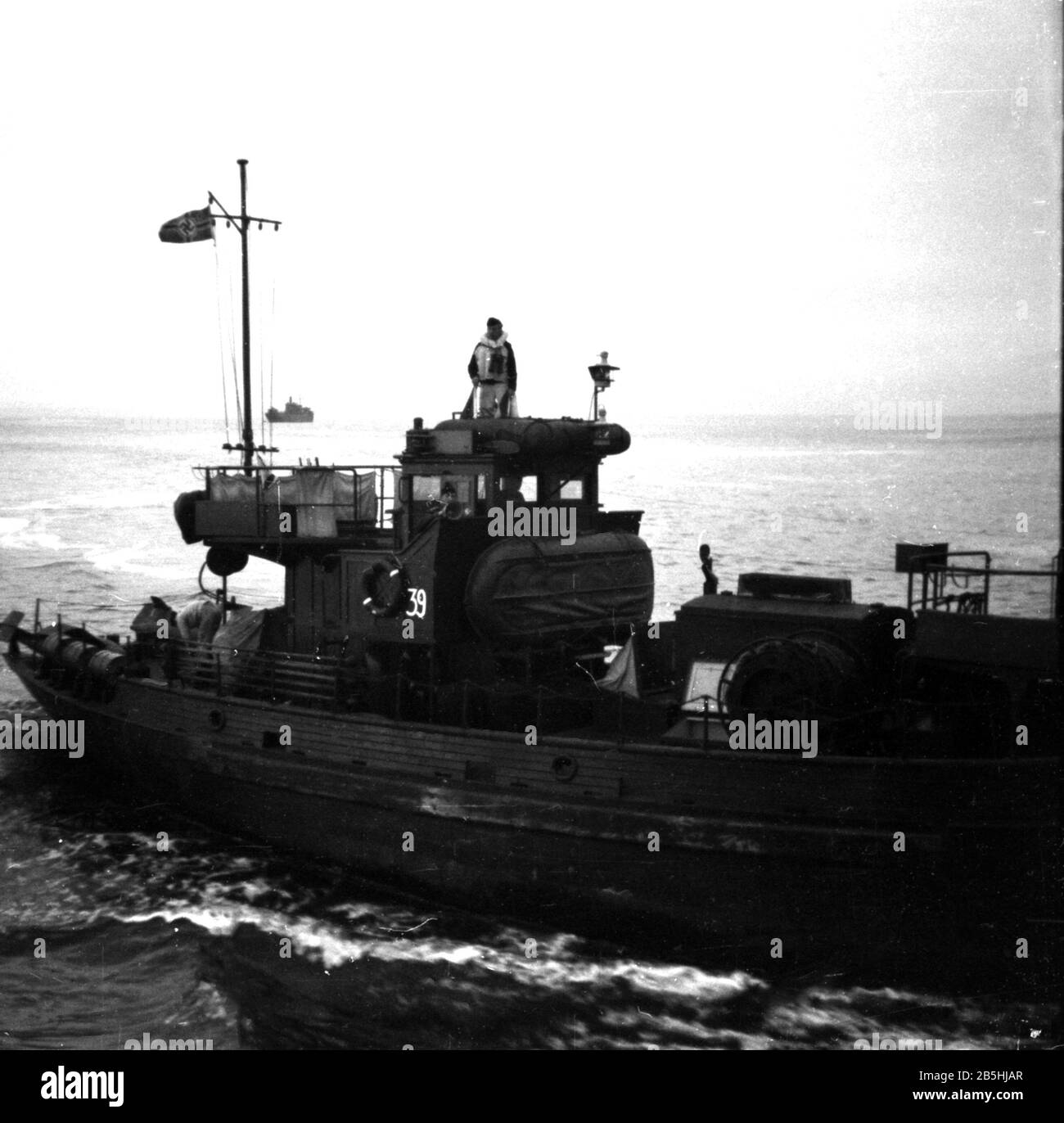 Kriegsfischkutter KFK 39 Deutsche Kriegsmarine / Germany Navy War Fishing Cutter Stock Photo