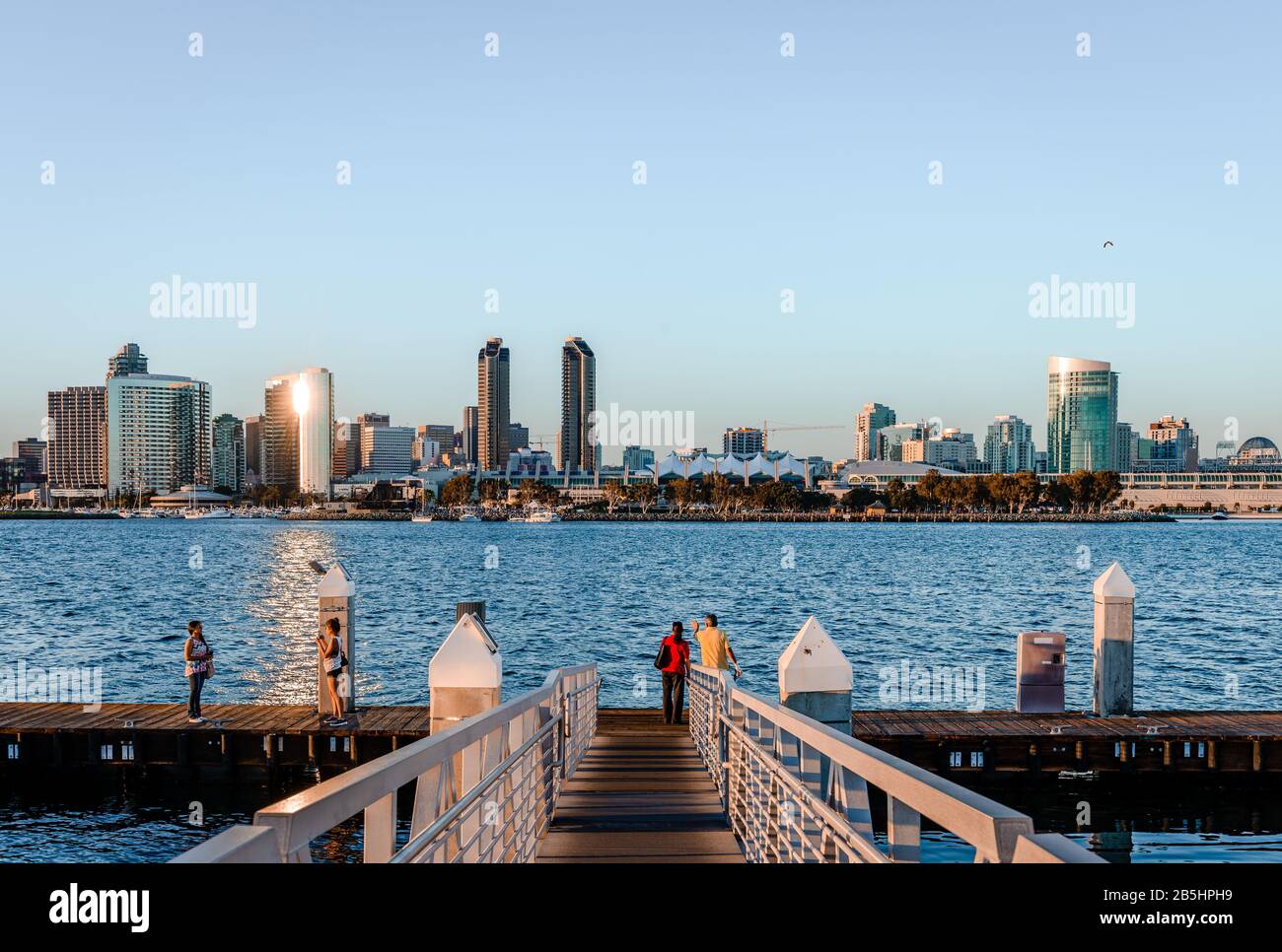 Coronado, CA / USA - July 24, 2015: A view of San Diego from Coronado, in the afternoon. Stock Photo