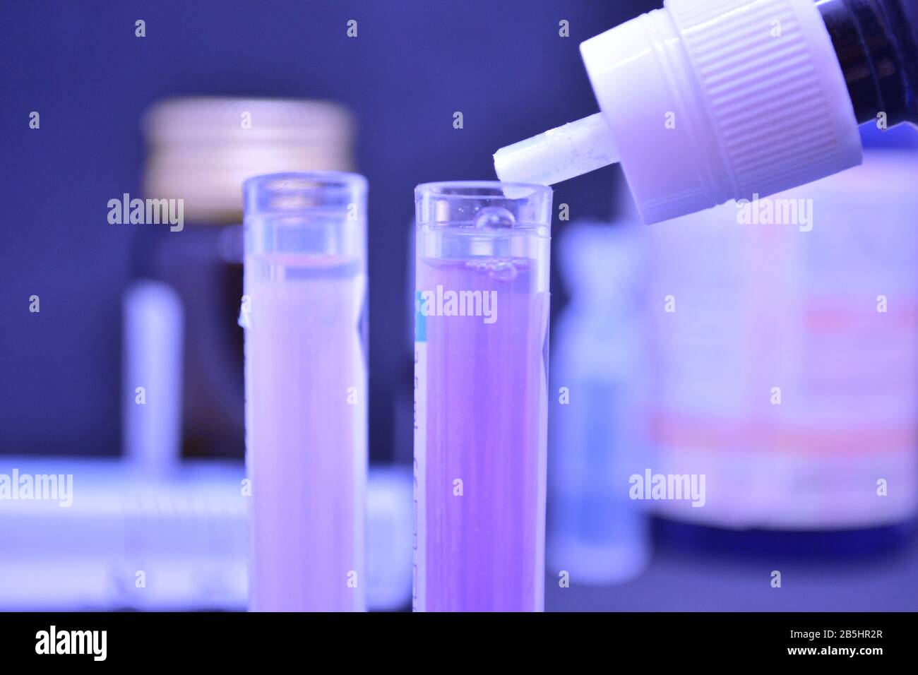 test tube vaccine medical laboratory science medicines Stock Photo