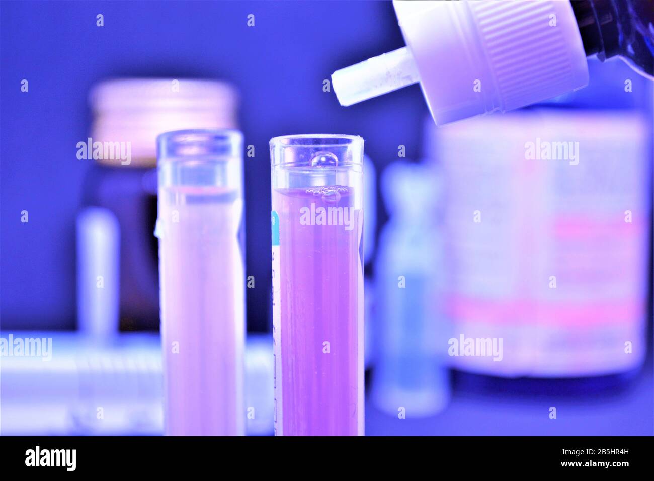 test tube vaccine medical laboratory science medicines Stock Photo