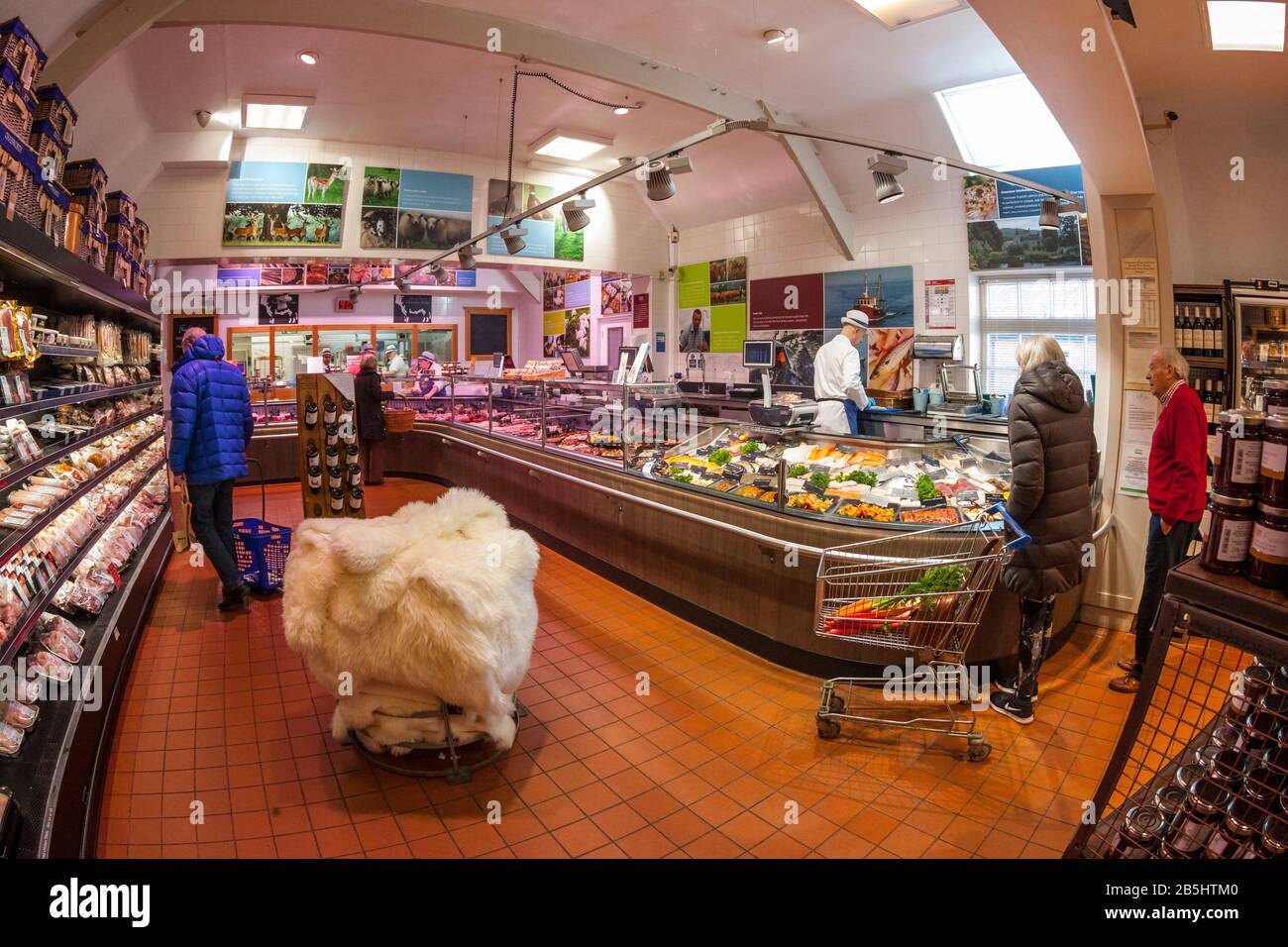 Chatsworth Farm Shop Interior, Pilsley, Derbyshire Stock Photo