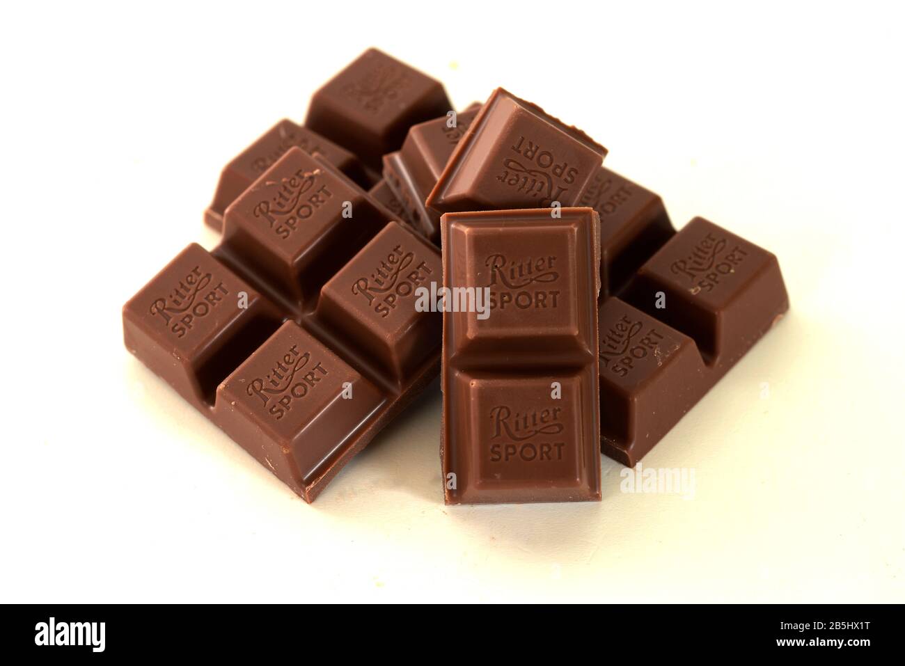 Riegel, Schokolade, Ritter Sport Stock Photo