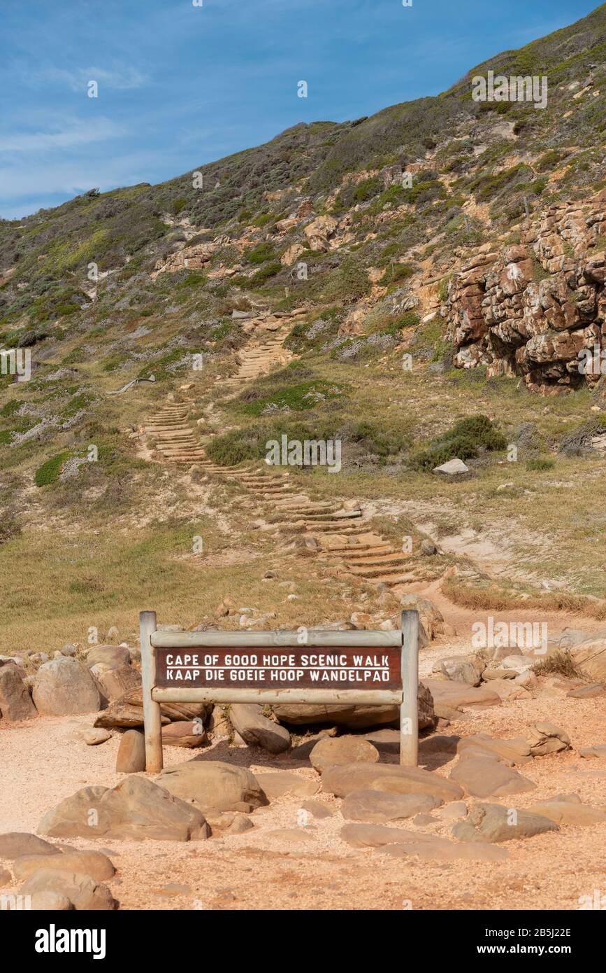 Cape of Good Hope, Western Cape, South Africa, Dec 2019. Footpath ...