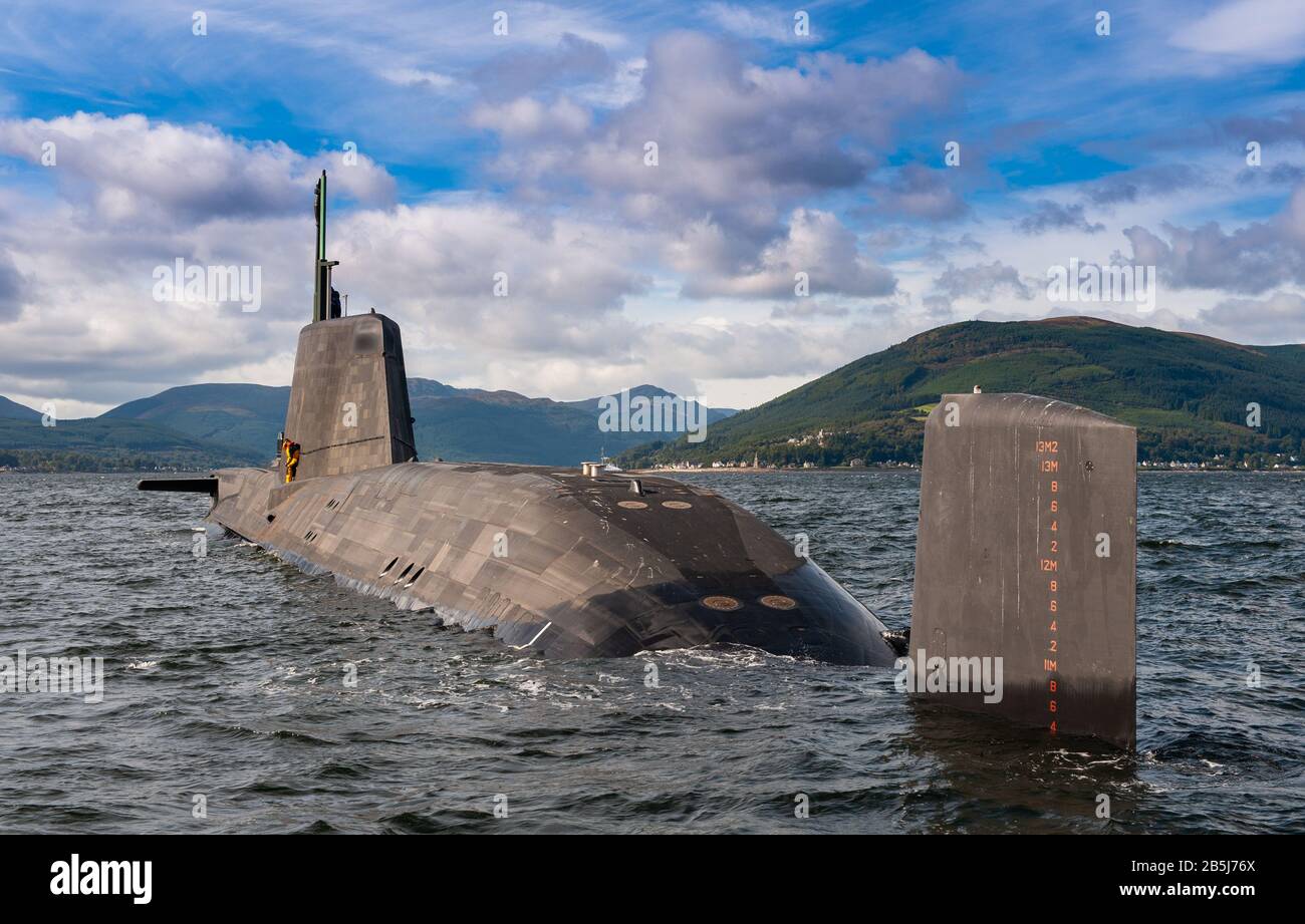 Royal Navy nuclear powered Astute class submarine Stock Photo Alamy