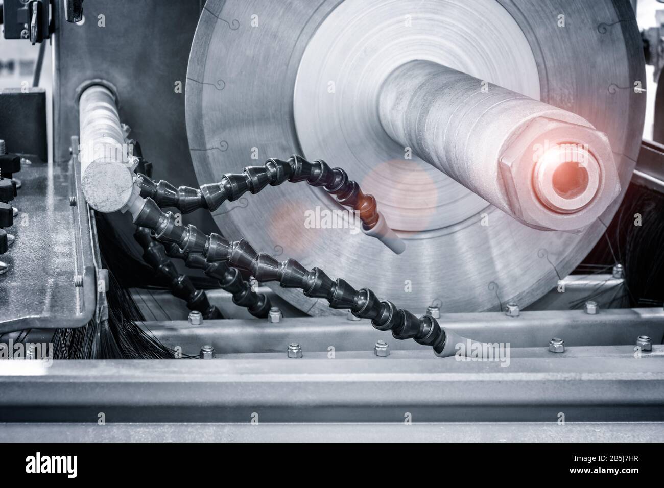 A circular saw. machine for cutting marble stone and tile Stock Photo