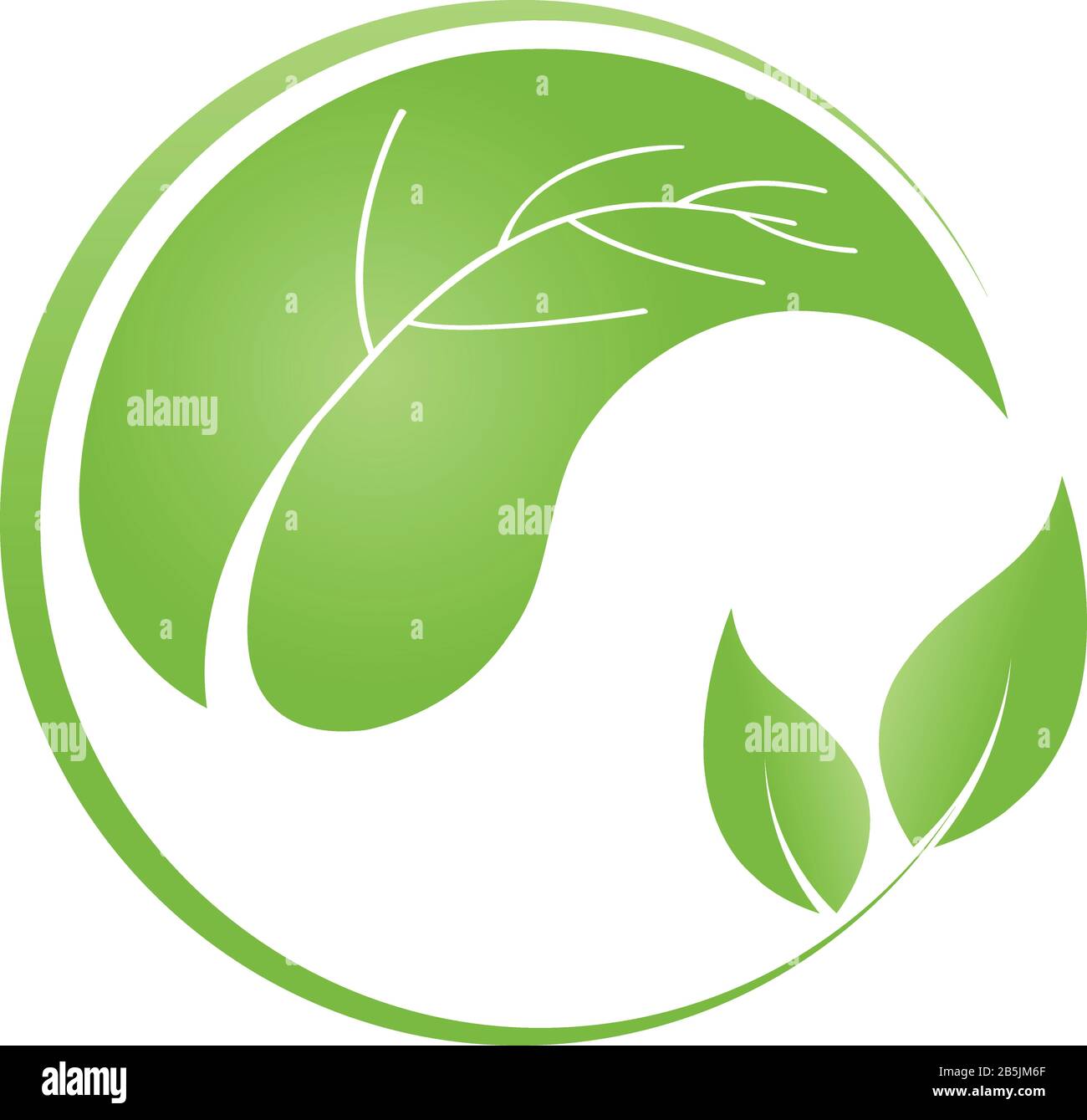 Drop, leaves, plant, wellness, logo Stock Vector