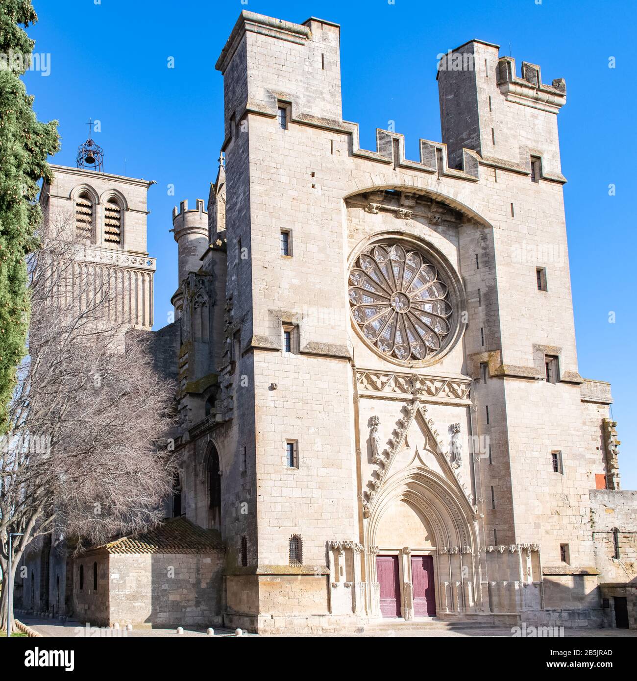Béziers in France, the cathedral Saint-Nazaire, beautiful monument ...