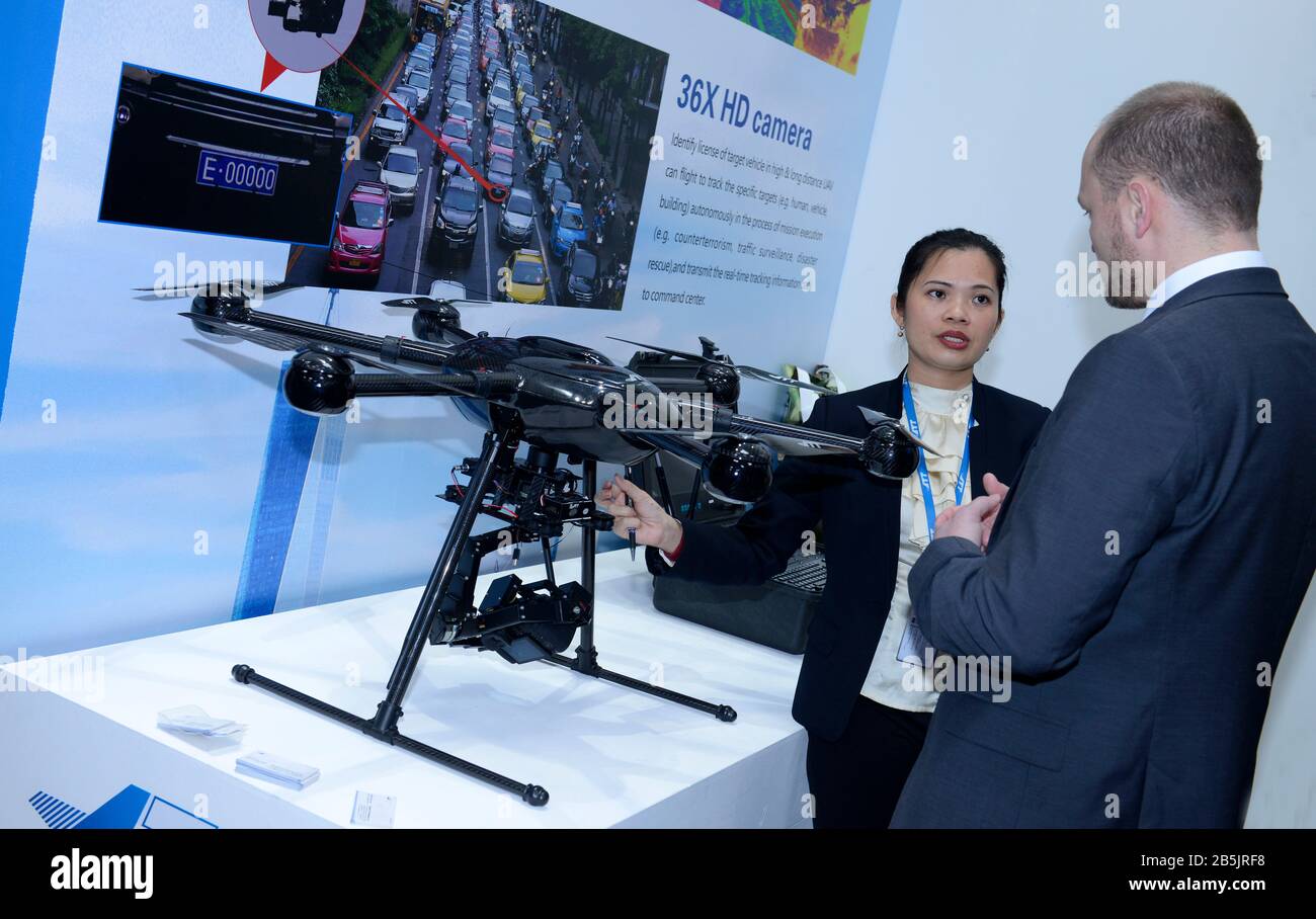 Shenzhen JTT Technology, Messestand, Cebit, Hannover, Niedersachsen, Deutschland Stock Photo