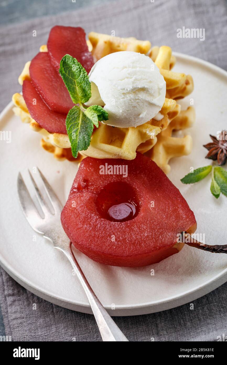 Waffle ice cream waffles hires stock photography and images Alamy