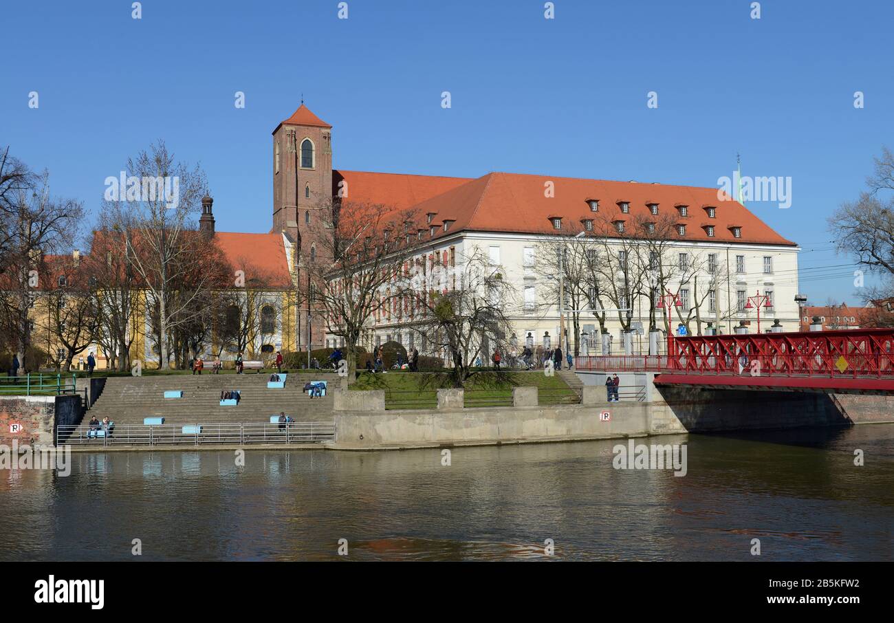 Sandinsel, Breslau, Niederschlesien, Polen Stock Photo