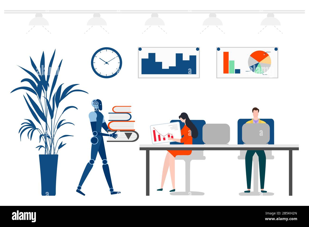 Human machine interaction vector vectors hi-res stock photography and ...