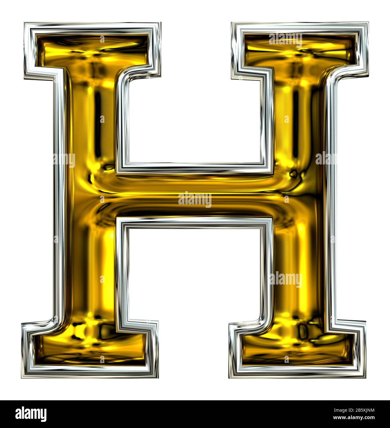 3D rendering. Uppercase Letter H. Embossed metal light. New high resolution  ABC render. Cool Door number style font. Silver rimmed. Isolated on white  Stock Photo - Alamy