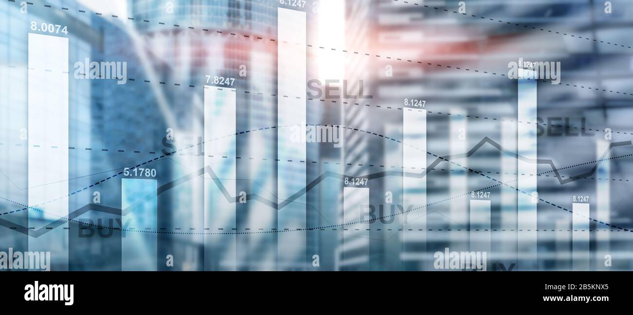 Financial stock trading graph chart diagram business finance concept ...