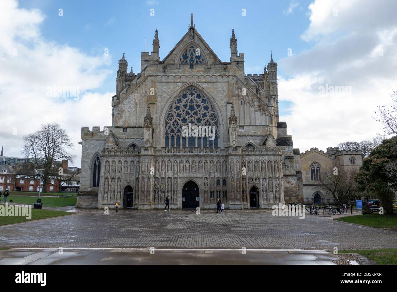 West Front Image Screen, Exeter Cathedral Stock Photo Alamy