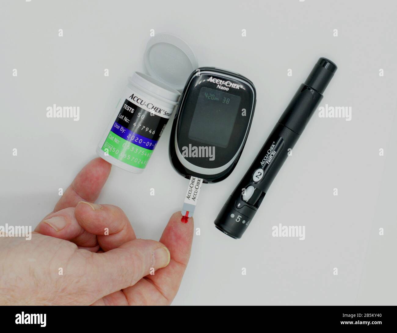 Diabetes Glucose Test Stock Photo