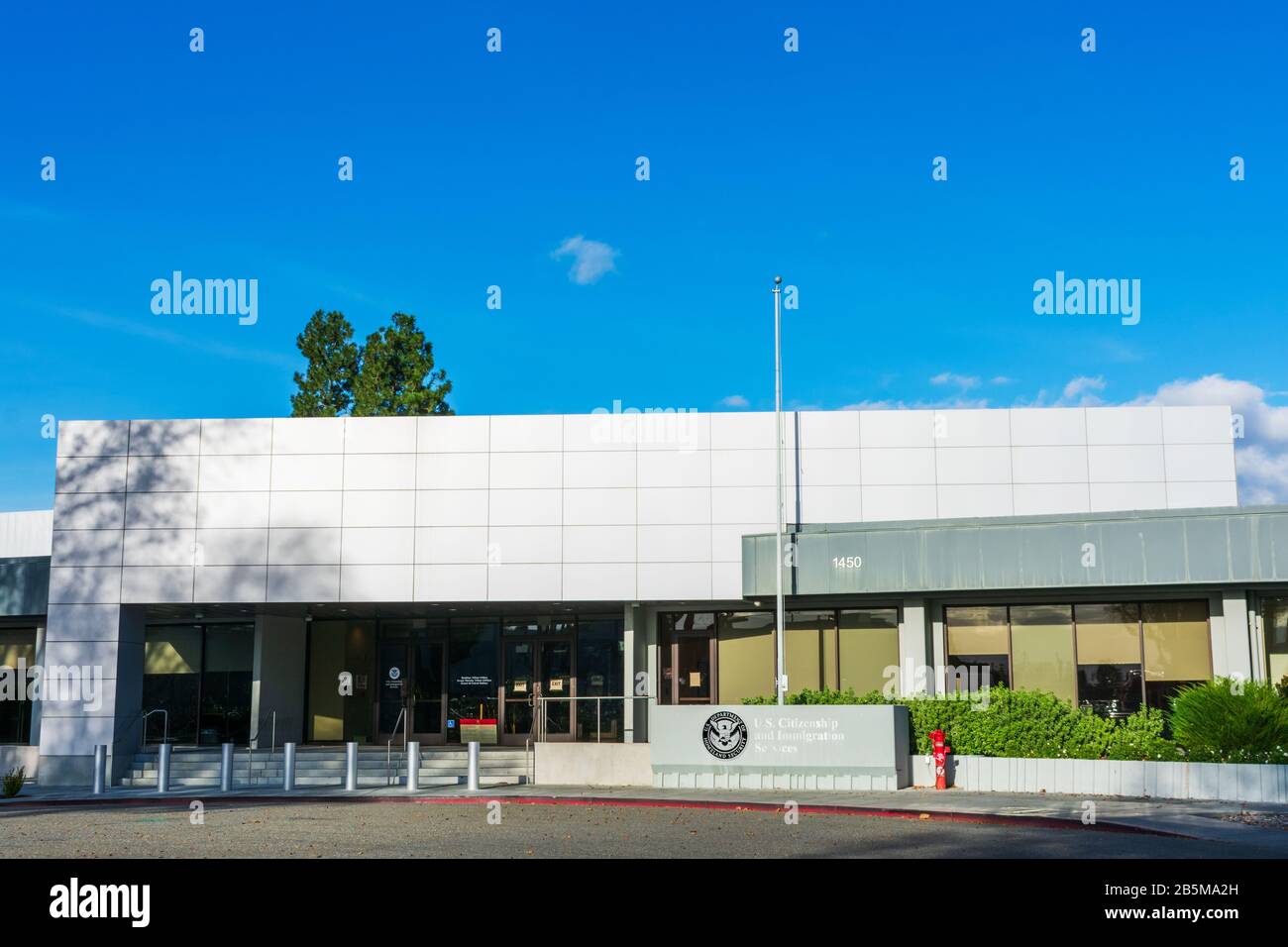 U.S. Citizenship and Immigration Services, USCIS, field office exterior view. USCIS is an agency of the U.S. Department of Homeland Security (DHS) - S Stock Photo
