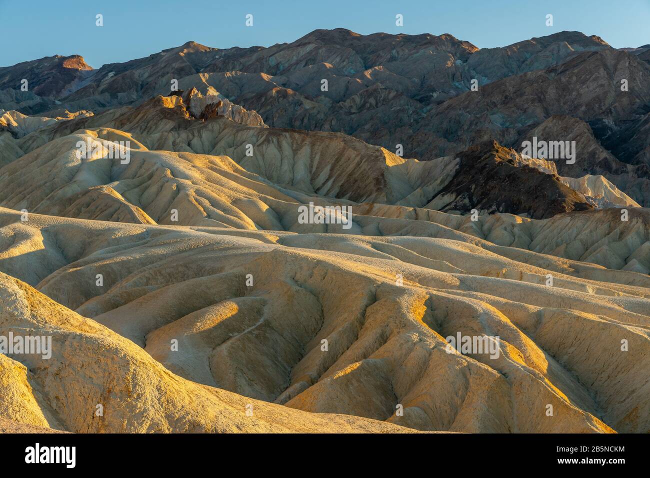 The Badlands, Zabriskie Point Loop in Death Valley National Park, California Stock Photo