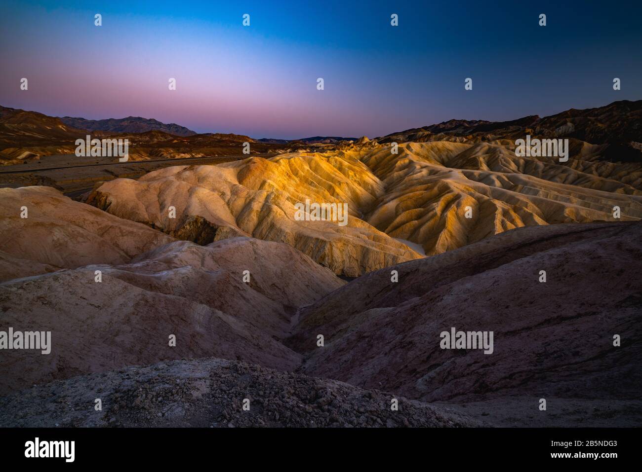 The Badlands, Zabriskie Point Loop in Death Valley National Park, California Stock Photo