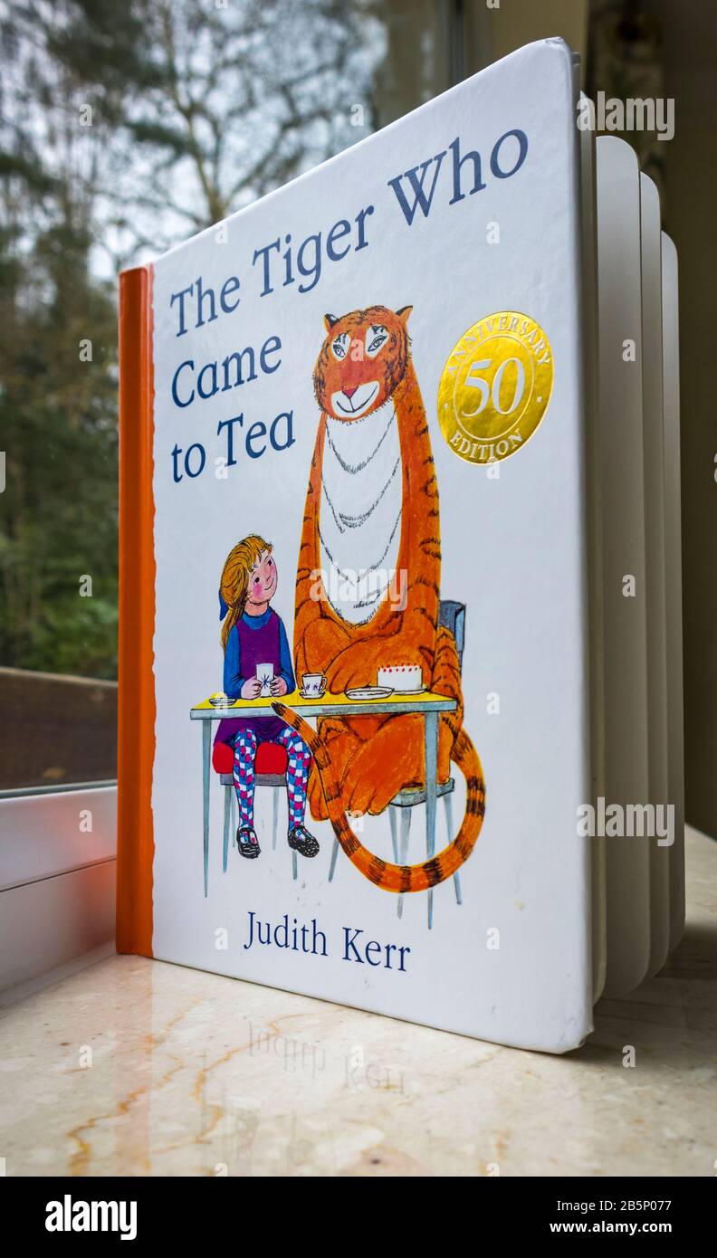 The Tiger Who Came to Tea, a famous book for children by author, writer and  illustrator Judith Kerr, 50th anniversary edition Stock Photo - Alamy