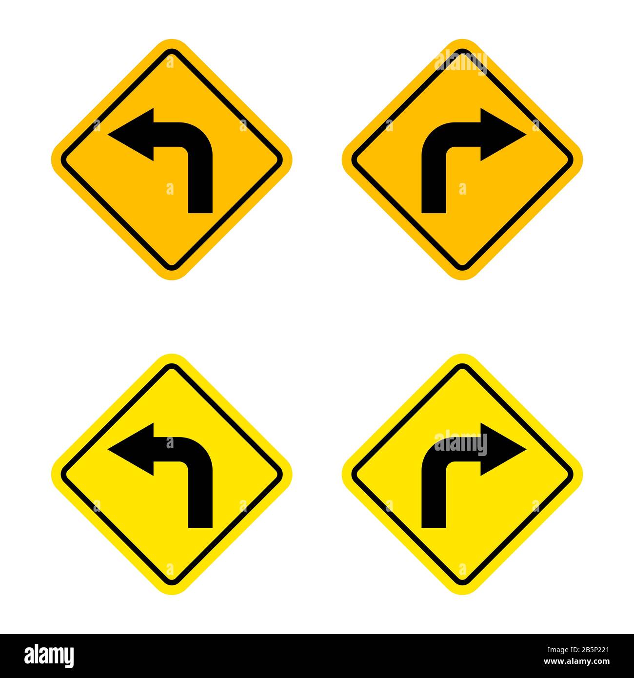 Turn Left or Turn Right Sign vector logo template Illustration Design Turn Left or Turn Right Sign vector logo template Illustration Design